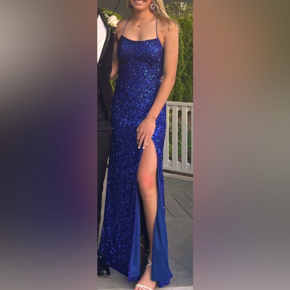 Blue, sparkly prom dress size 2